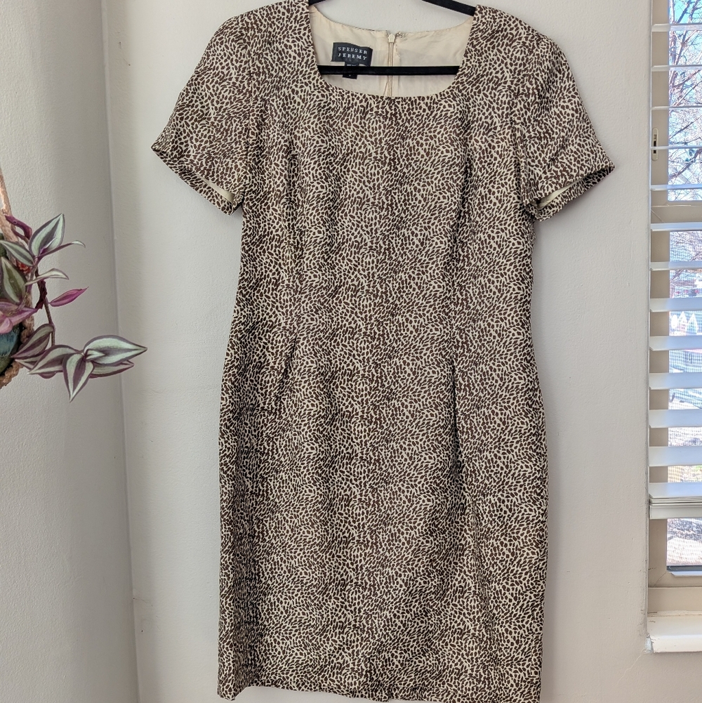 Spense Jeremy | Silk Leopard Print Dress Women’s Sz 10 | Vintage Mini